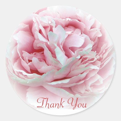 Thank You Flower Envelope Seals Round Stickers