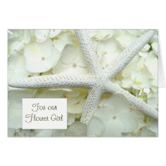   Thank You Flower Girl Custom Starfish Card