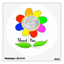 Thank you flower photo wall decal