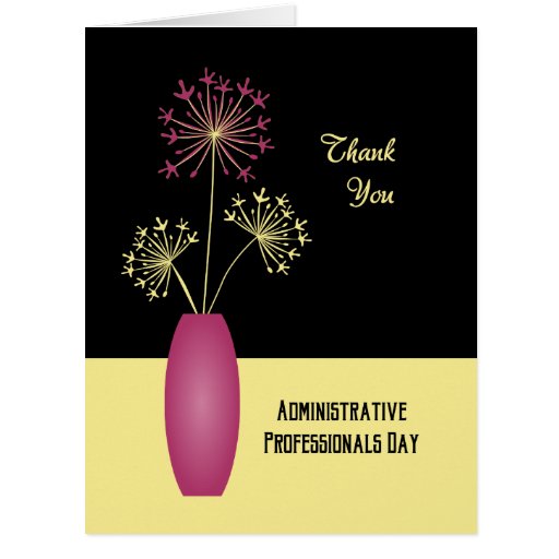 Thank You Flowers Administrative Professionals Day Card Zazzle 7773