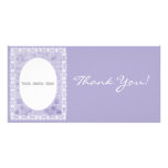 Thank You Flowers Lace Photo Card Template photo cards