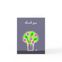 Thank you flowers - violet card