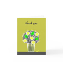 Thank You Flowers - yellow Greeting Card