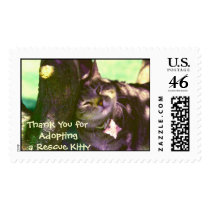 Thank You for Adopting A Rescue Kitty Postage Stamp