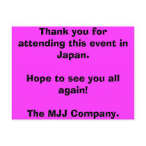 Thank you for attending this event in Japan.Hop... postcards by poppy8 Thank you for attending this event in Japan.Hop... postcards