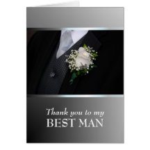 Thank you for being My Best Man - Customize Greeting Card