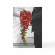 Thank you for being my bridesmaid, wedding card wi