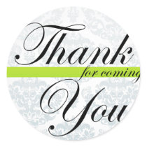 Thank You for coming- Fresh Lime Round Sticker
