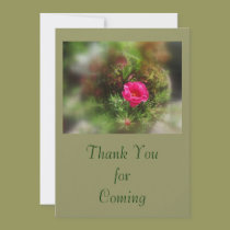 Thank You for Coming, Moss Rose invitations