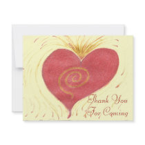 Thank You For Coming, Red Heart invitations