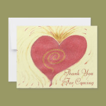 Thank You For Coming, Red Heart invitations