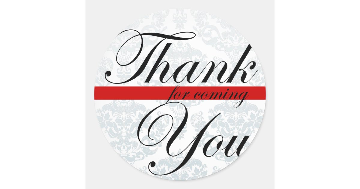 thank you for coming stickers