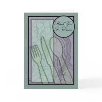 Thank You For Dinner Stylish Card
