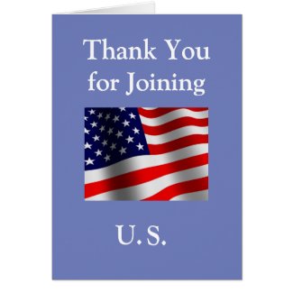 "Thank You for Joining US" New American Citizen Card