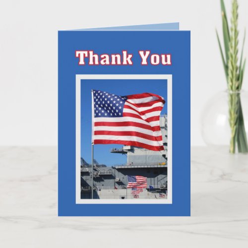 Thank You for Military Service Flags card