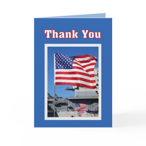 Thank You for Military Service Flags card