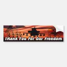 Thank You For Our Freedom! Bumper Sticker