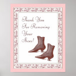 Thank You for Removing Your Shoes - Victorian Print