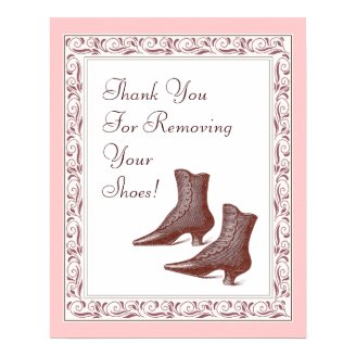 Thank You for Removing Your Shoes - Victorian Print