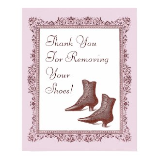 Thank You for Removing Your Shoes - Vintage Poster