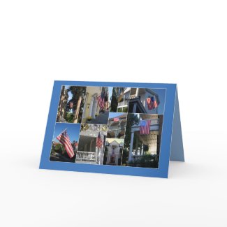 Thank You for Service American Flag Collage card
