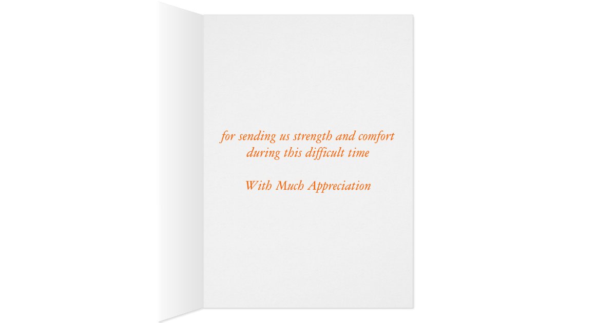 Thank-You for Sympathy/Condolence Greeting Card | Zazzle