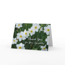 Thank You for Sympathy, Narcissus Flowers Card