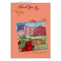 THANK YOU FOR THANKSGIVING FEAST LANDSCAPE CARD