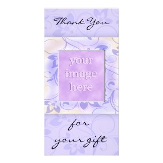 Thank you for the gift -lavender photo card