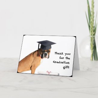 Thank you for the graduation gift boxer card card