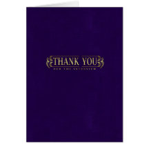 thank you for the interview stylish purple card