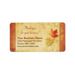 Maple Leaves Thank You for Your Business Return Address Mailing Labels