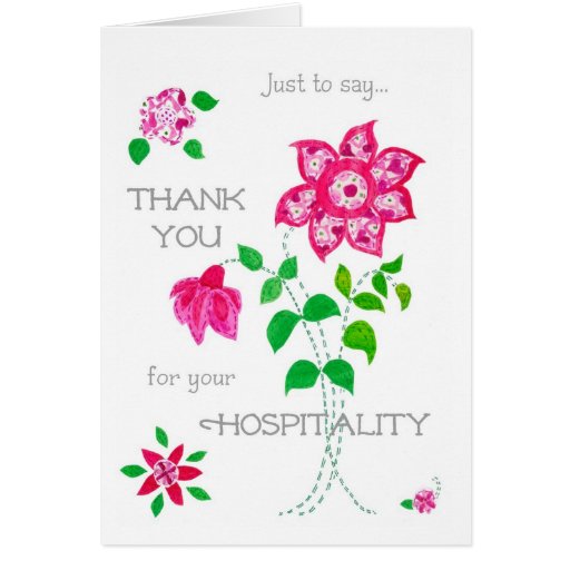 thank you for your hospitality card zazzle thank you for your hospitality card zazzle