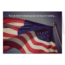 Thank You For Your Service Military Greeting Card