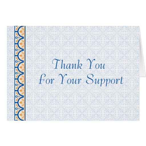 Thank You For Your Support Greeting Cards Zazzle