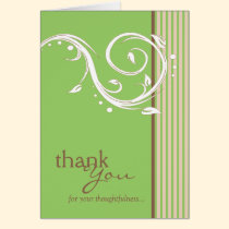 Thank You for Your Thoughtfulness Sage Green cards