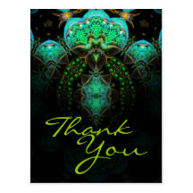 Thank You Fractal Art Postcard - Customized