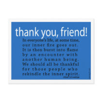 Thank You, Friend! postcards by affirmationshirts Thank You, Friend! postcards