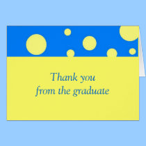 "Thank You from the Graduate" Blue/Yellow Dots [b] cards
