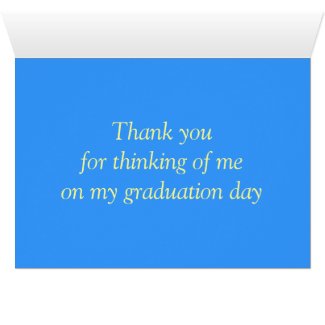 "Thank You from the Graduate" Blue/Yellow Dots [c] Card
