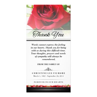 Thank You Funeral Red Rose - Words Cannot Express