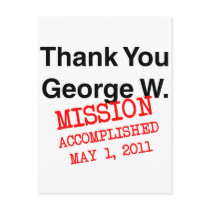 Thank You George W Postcard