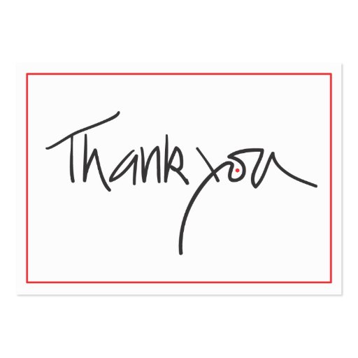 Thank you gift cards in black and red business card templates (front side)