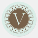 Thank You Gift Monogrammed Labels Gift Seals Round Stickers