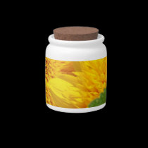 Thank You gifts custom Yellow Sunflowers Candy Jar candy jars