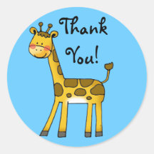 Thank you (giraffe) round sticker