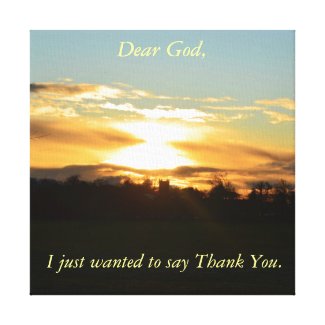 Thank You God Stretched Canvas Print zazzle_wrappedcanvas