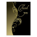 Thank You ~ Gold & Black Greeting Cards