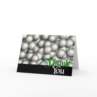 Thank You Golf Balls card