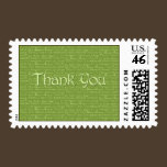 Thank You Green Postage Stamp stamps